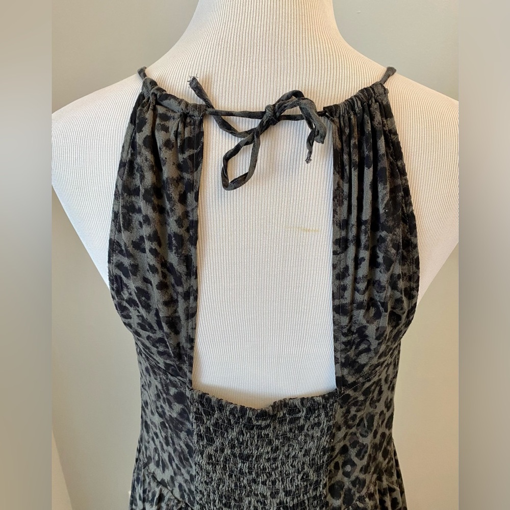 NEW WITHOUT TAGS Old Navy Gray Leopard Print Maxi Dress (NWOT) - Picture 5 of 7